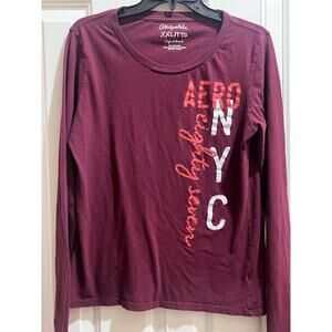 Aeropostale Y2K Long Sleeve Spell Out New York ‘87 T-Shirt Size XXL